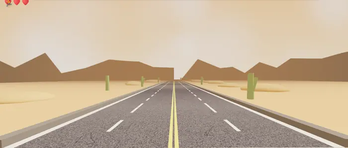 Desert world: sand dunes and cacti.