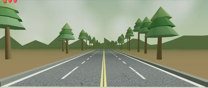 Forest world: green pines on a mossy plain.